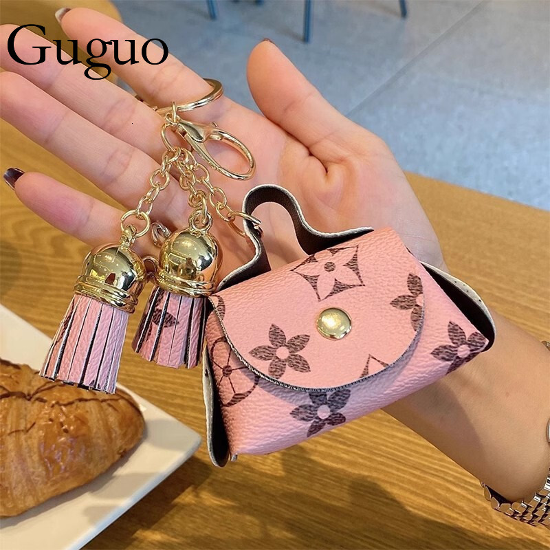 Mini Keychain Bag: Leather Coin Purse Earphone Storage - Key Card Holder for Women Z260130
