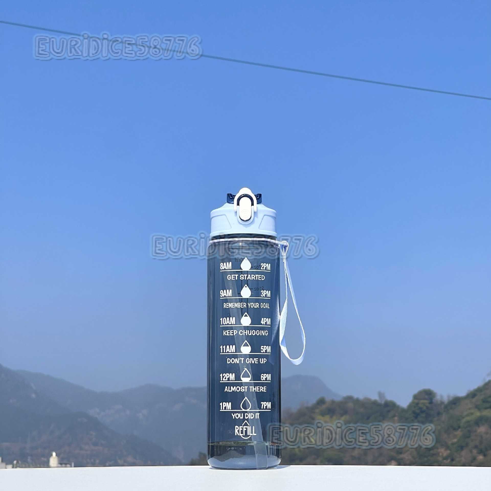 Outdoor Fitness Sports Water Cup High Temperature Resistant Large Capacity Scale Portable Casual Space Cup H250911