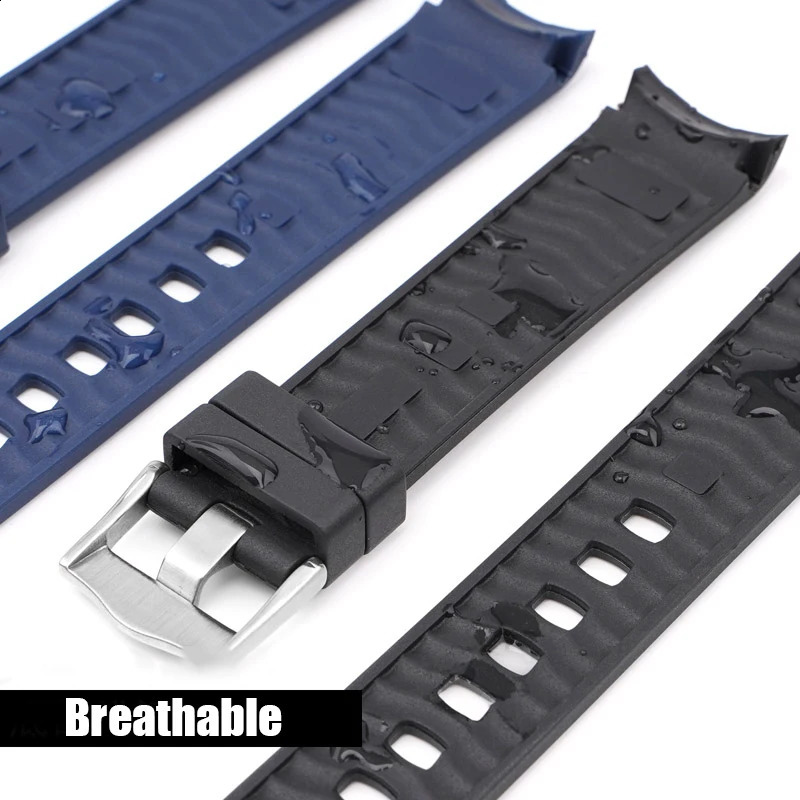 Curved End Rubber Strap for 300 20mm Sport Waterproof Men tpu Replace Bracelet Band Watch Accessories 250910