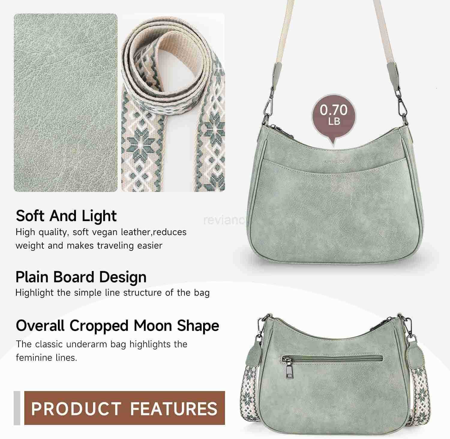 Trendy Leather Crossbody Purse with Adjustable Strap Womens Shoulder HandbagW250911