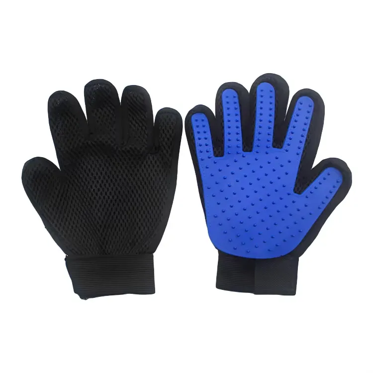 Efficient Pet Hair Remover Gloves Gentle Shedding Brushes for Dogs Cats & Horses with Long and Short Hair