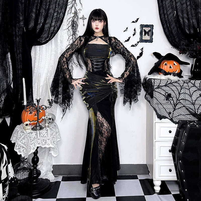 Autumn 2024 New European and American Style Elegant Lace Batwing Sleeve Irregular Large Sleeveless Top for Women