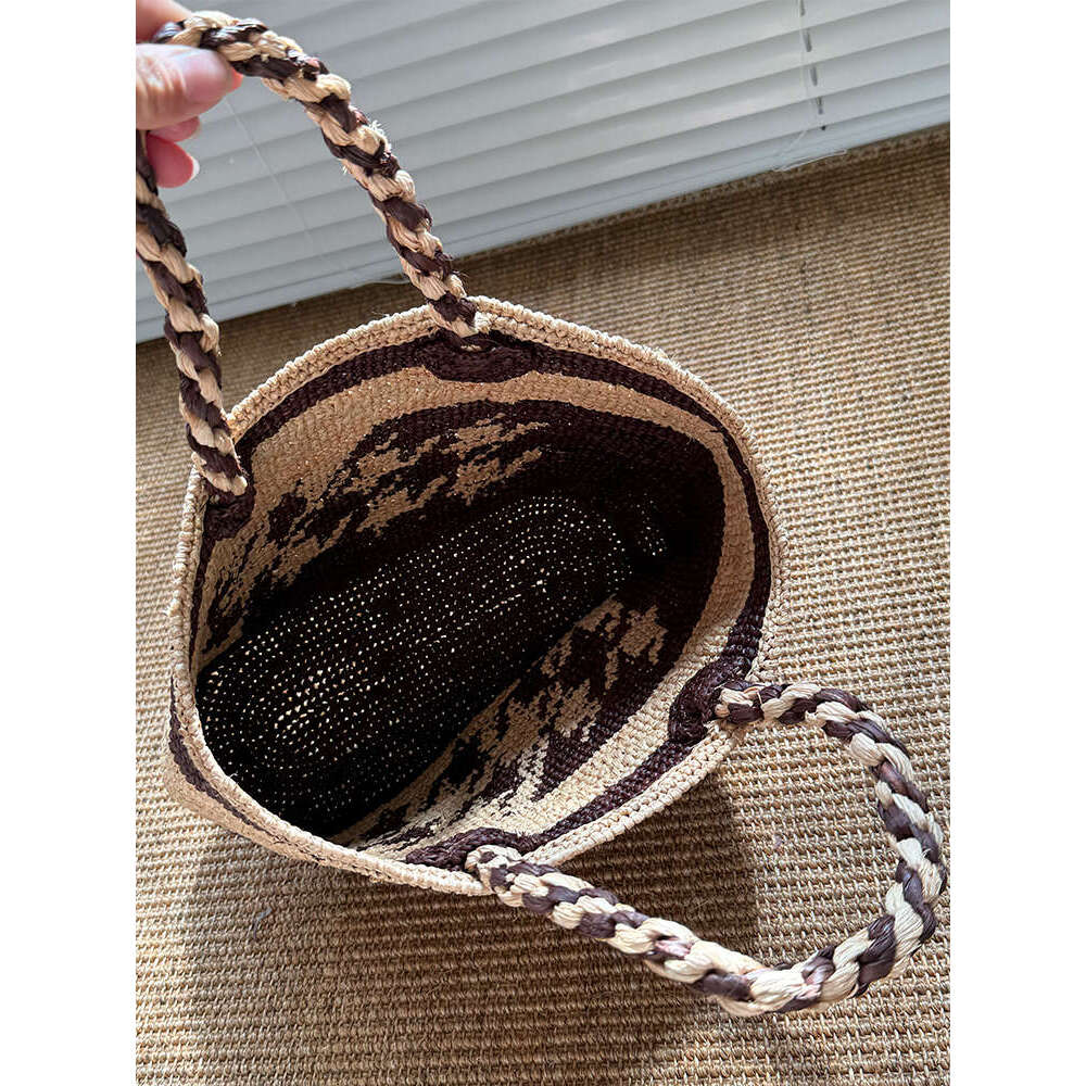 Designer Bag Tote Bag Shoulder Bag New Woven Beach French Style Single Shoulder Handheld Basket Handwoven Raffia Small Tote Bag
