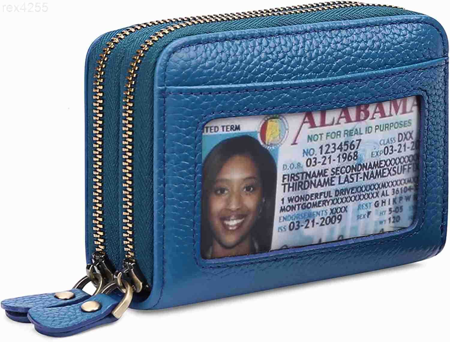 Small Genuine Leather Wallet for Women RFID Blocking Credit Card Holder WalletW250911
