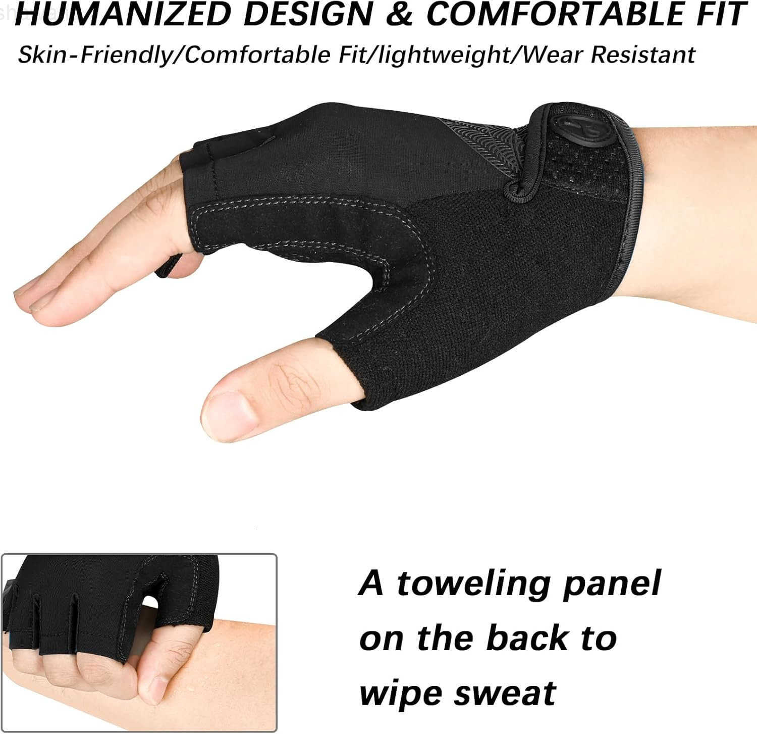 Cycling Gloves Bike Gloves for MenWomen5MM Gel Pad Half Finger Bicycle Biking Gloves for CyclingWeight LiftingGymMotorcycleRowingOutdoor Sports128W250