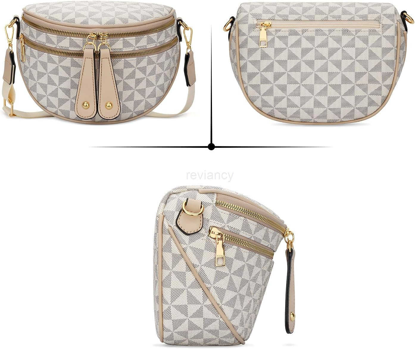 Crossbody Sling Bag for Women Trendy Fanny Pack Vegan Leather Chest BagW250911
