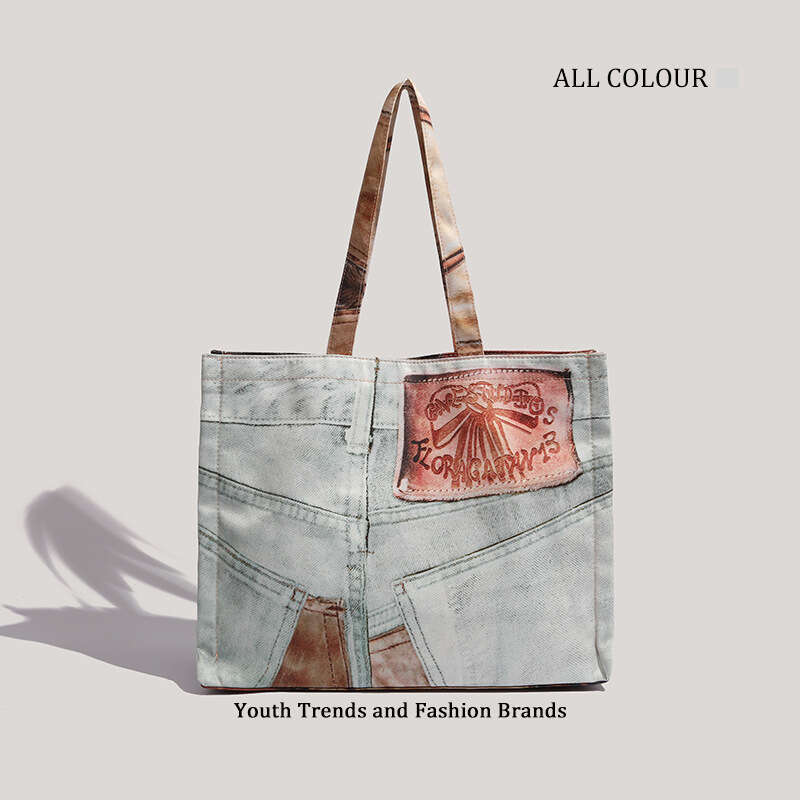 Silk Print Designer Bags Handbag Shoulder Women Large Capacity Tote Shopping Bag