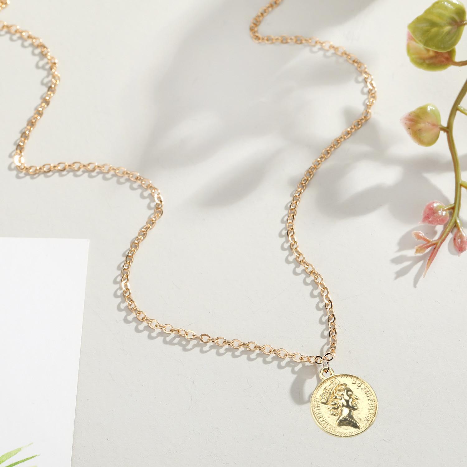 Minimalist Style gold Geometric Alloy Elegant Necklace Jewelry Accessories