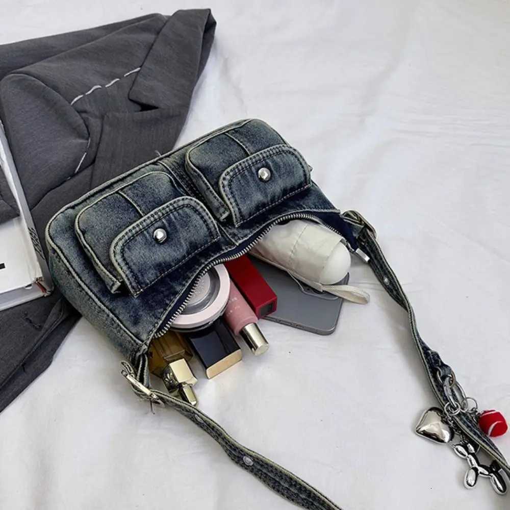 Fashion Handbag Retro Denim Bag Underarm Bag Crossbody Bag Spicy Girl Shoulder Bag Armpit Bag Y2K Cloth bag Shopping W250911