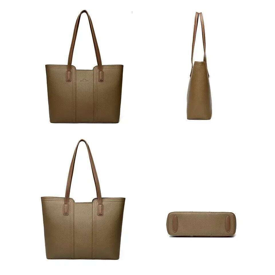 Solid Big Hand Bag For Women Designer Shoulder Top Handle Bags Large Capacity Tote Ladies Purses And Handbags Sac A Main