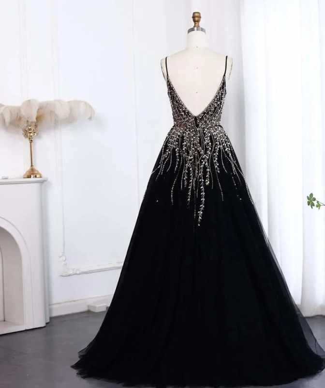 Luxury Women Evening Dresses Spaghetti Straps Sleeveless Crystal Glitter Bridal Wedding Party Prom Gowns Customized All Sizes