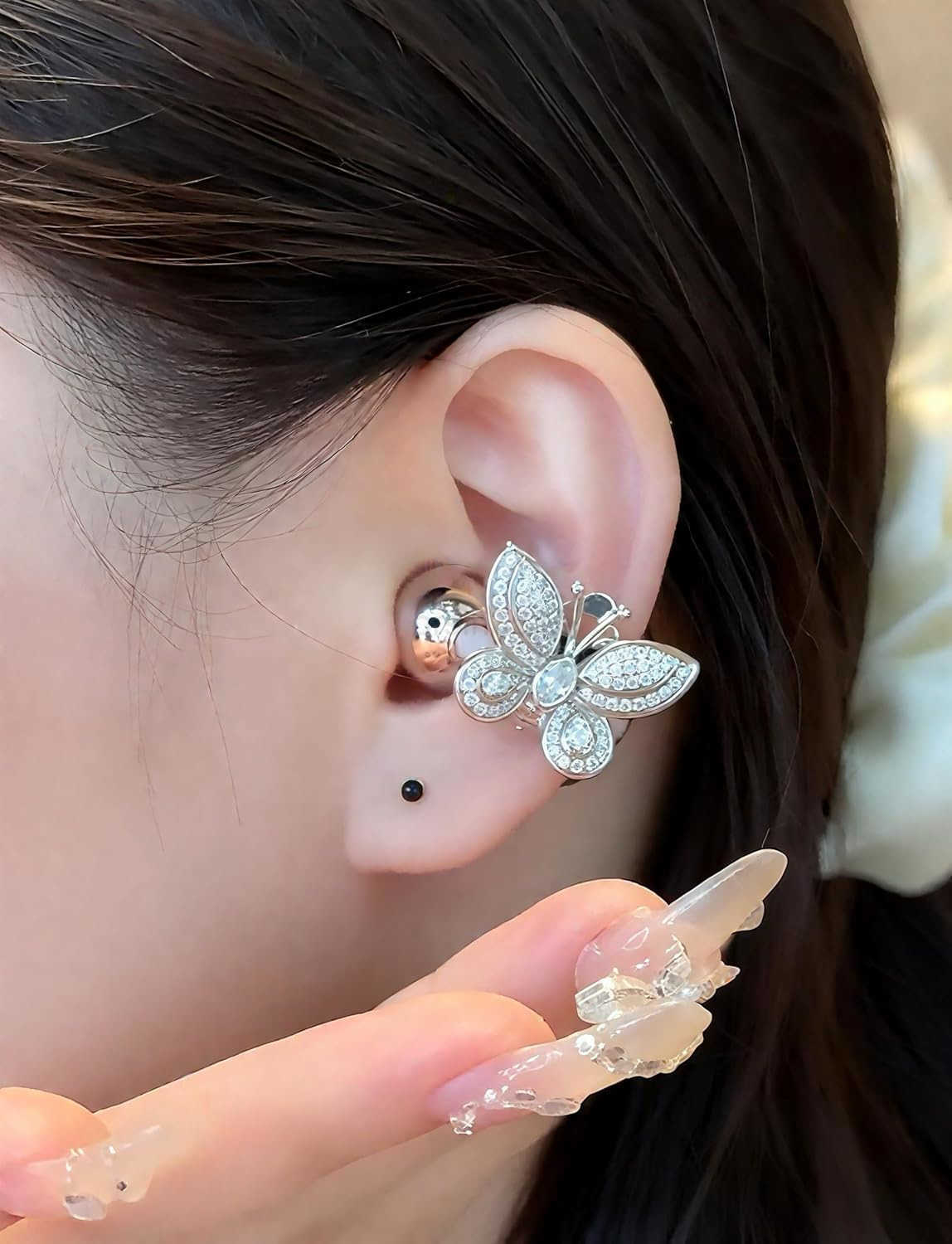 Butterfly Ear Cuffs for ClipOn Earbuds JewelryInspired Accessory for OpenEar Headphones No Earbuds Not EarringsW250911
