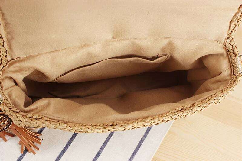 Designer Bag Fitshinling Vintage Moven Rattan Straw Shoulder Bags For Women Good Quality Fashion Summer Female Handbags Bohemian Bag