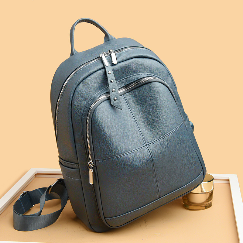 Designer luxury Soft Leather Women's Backpack New Fashionable Travel Stylish Travel Backpack Large Capacity Simple Casual Commuting Women's 