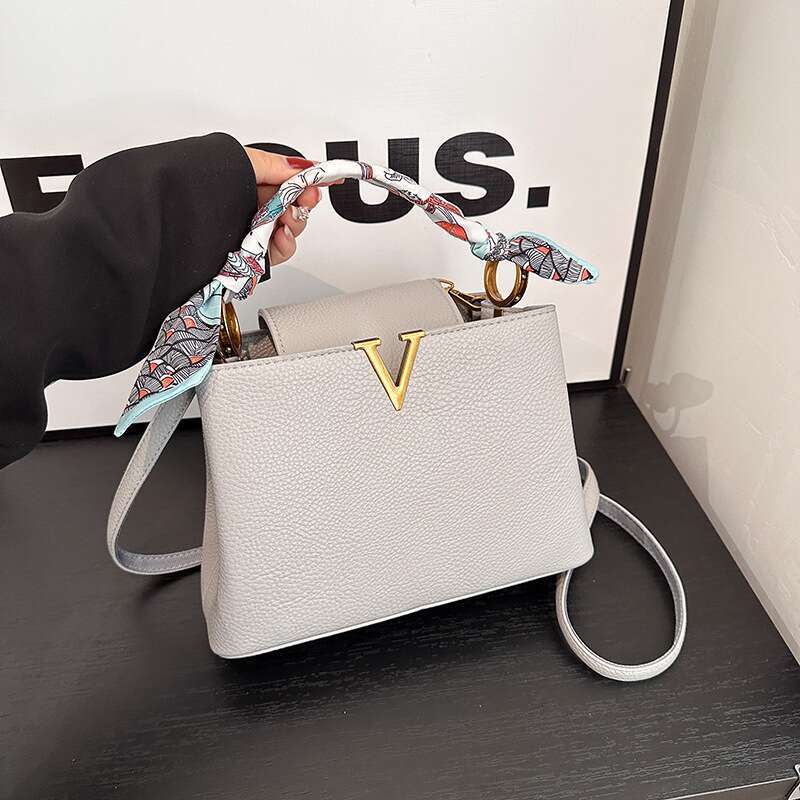 Beibei Shangpin 2024 New Fahion Litchi Pattern Ladie Capu Scarf Handheld One Shoulder Oblique Straddle Women' Bag