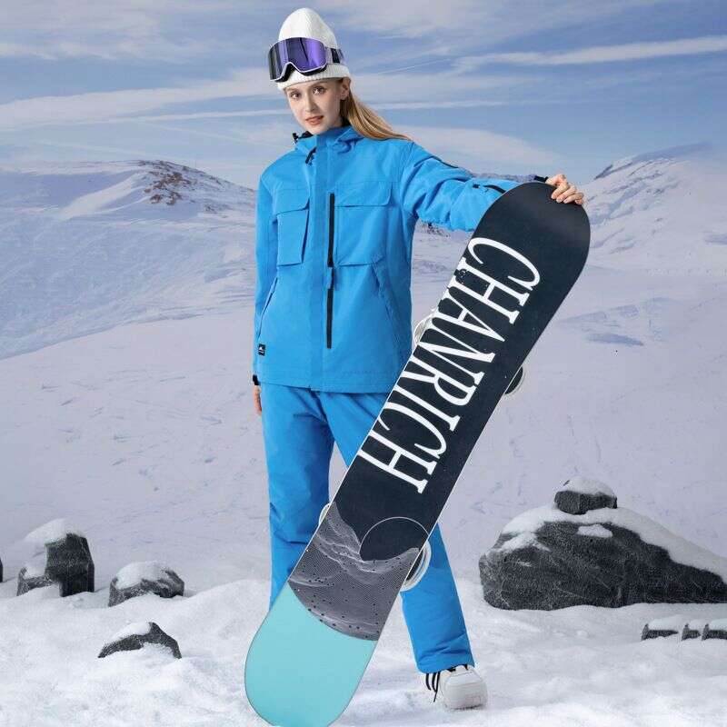 Women's Men's Suits Windproof, Warm Cold Reinforced Single And Double Board Ski Clothes With Large Size