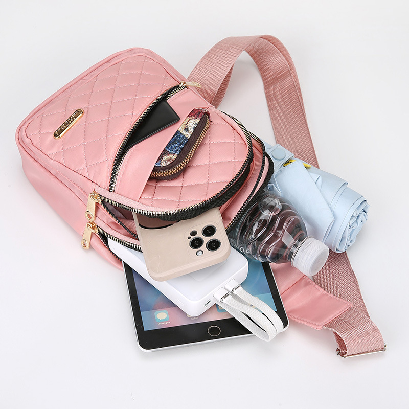 Women S Chest Bag Multi Layer Simple Free Shipping Commuting Large Capacity Shoulder Bag Trendy Designer Bag Luxury Bag Fashion Diamond Small Niche Cr
