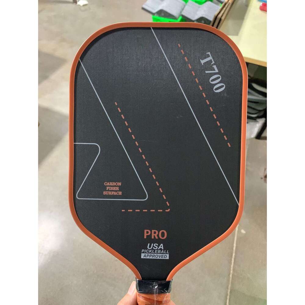 T700 Thermoformed Unibody Raw Carbon Fiber Pickleball Paddle Spin Textured Surface Ergonomic Grip with Foam Edge USAPA Approved
