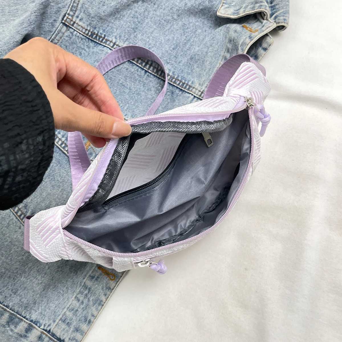 Womens waist bag simple niche cute s chest bag casual and versatile waist bag design sense of design for female student Z250911