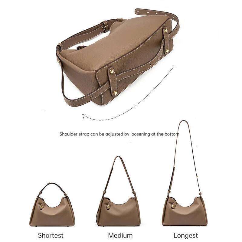 Genuine Leather Women's Shoulder Bag 2024 New Creative Design Zipper Lock Female Handbag Cowhide Fashion Crossbody Bags