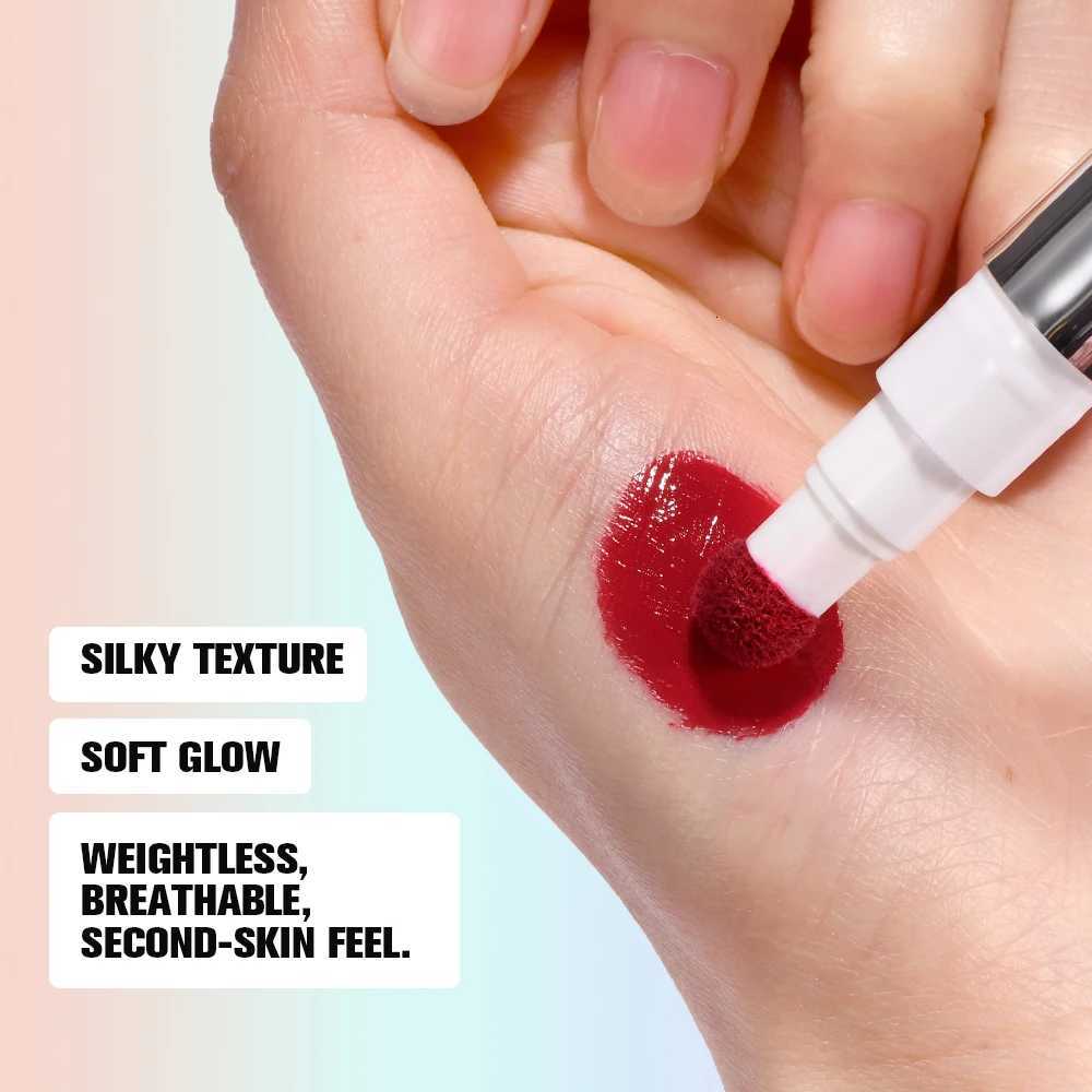Cheek Blusher 6 colors LongLasting Cheek Stain AllDay Blendable Liquid Blush LongLasting Blush Sponge Applicator Cheek Makeup W250911