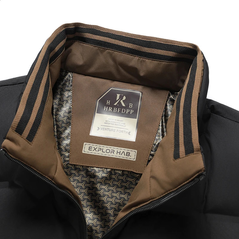 2026 Winter Selling Parka Men Windproof Cottonpadded Casual Thickened Solid Color Jacket Stand Collar Coat 250911