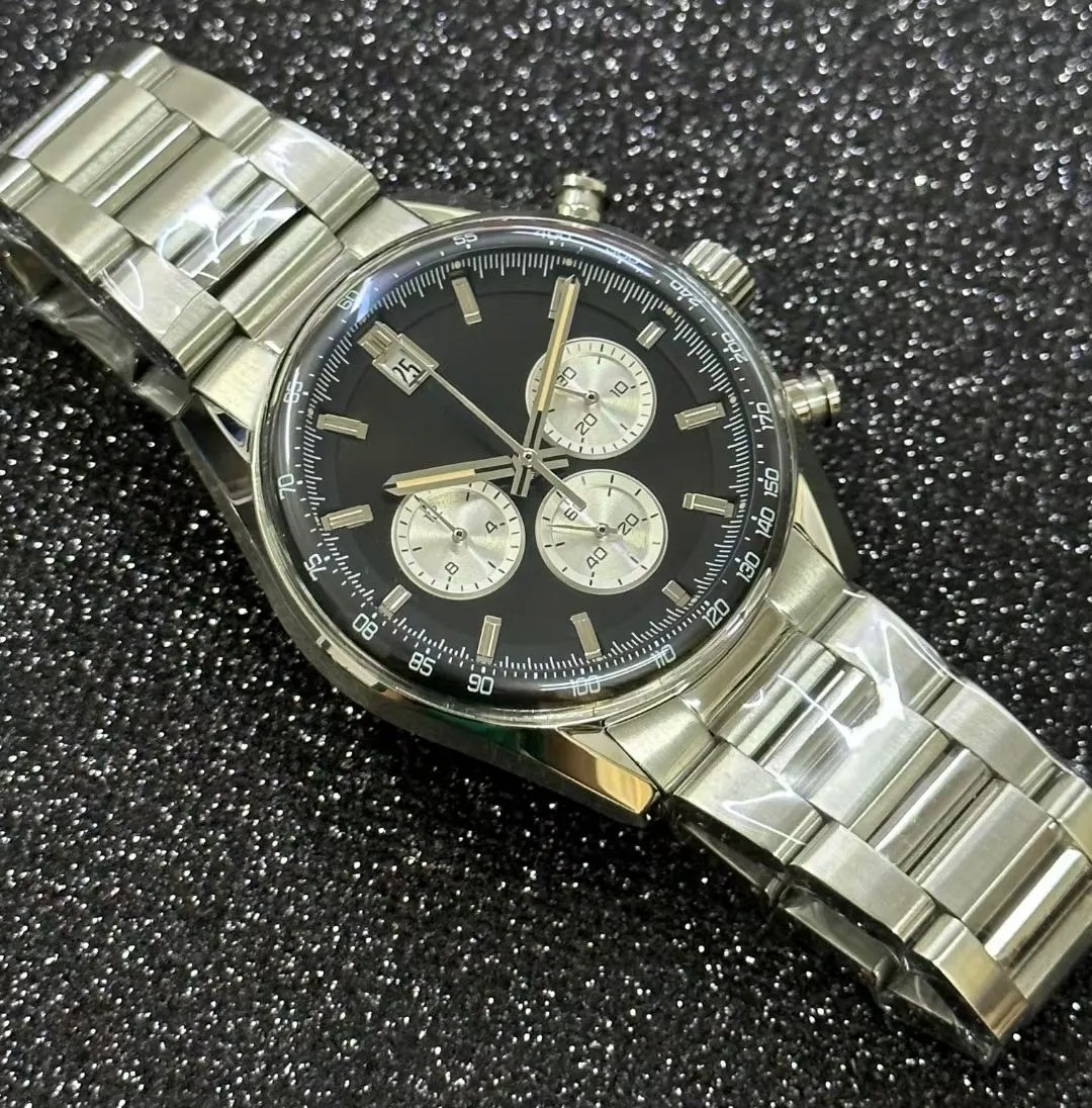 2024 new deluxe designer watch mens quartz movement multifunction watch stainless steel with sapphire waterproof high quality quartz mens watch
