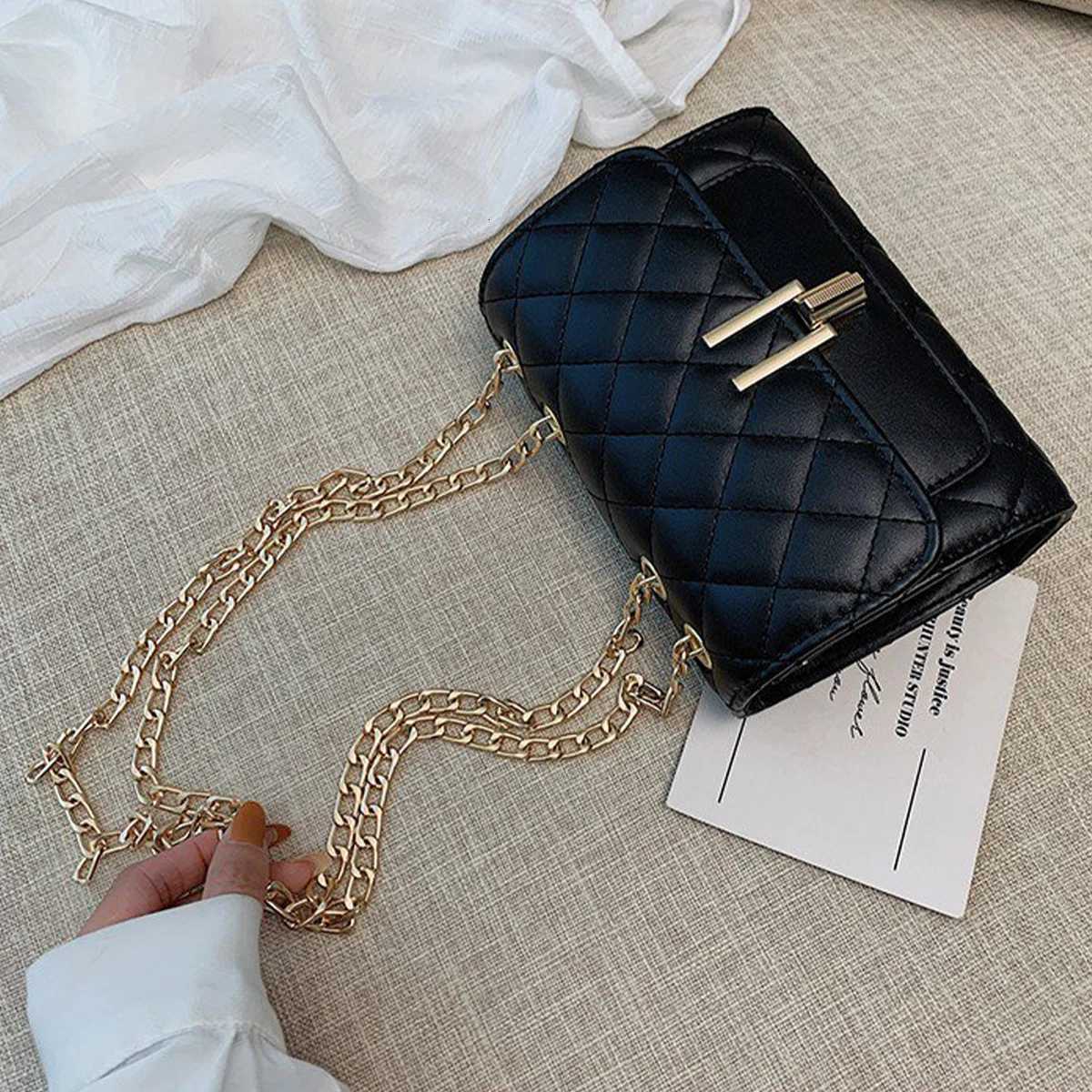 1 Pc Elegant Quilted PU Shoulder Bag For Women Mini Magnetic Flap Closure Crossbody Bag Perfect For Daily Use Commut W250911