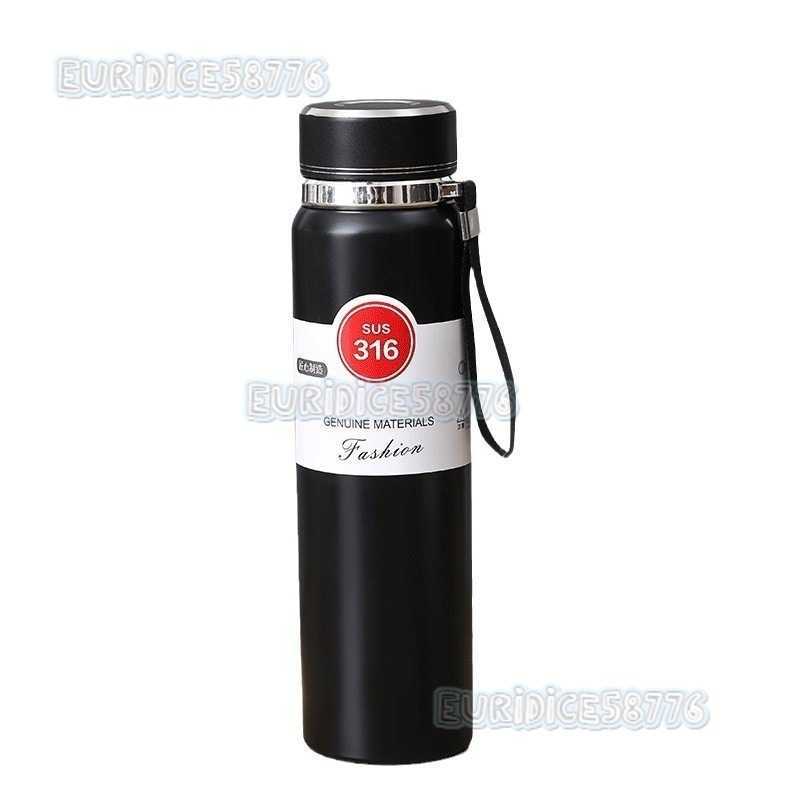 316 Stainless Steel Sun Pot Thermos Cup Large Capacity Sling Pot Portable Outdoor Sports Water Bottle H250911