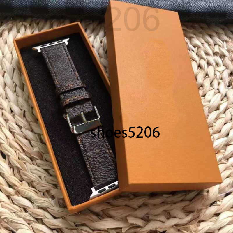 Smart Straps designer Luxury Apple Watch Band 38 40 41 42 44 45 49 mm Flower Leather Watchs Strap Wristband For Iwatch 8 7 6 5 4 SE Designer Watchbands with box IB98
