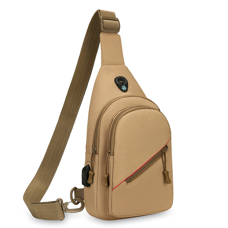 Multifunctional USB Luxury Designer Bag Bag Charging Fashion Chest Bag Trendy Casual Men Free Shipping Crossbody Bag Large Capacity Outdoor Commuting 