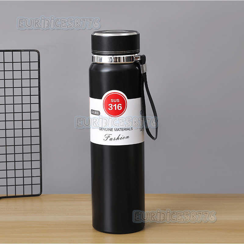 316 Stainless Steel Sun Pot Thermos Cup Large Capacity Sling Pot Portable Outdoor Sports Water Bottle H250911