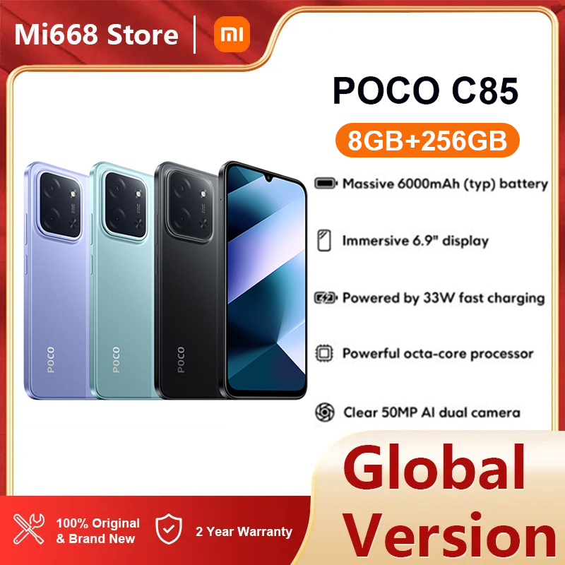 Xiaomi POCO C85 NFC, 8+256GB,MediaTek Helio G81-Ultra, 6.9", 120 Hz, 50 MP Camera, 6000 mAh Battery, IP64