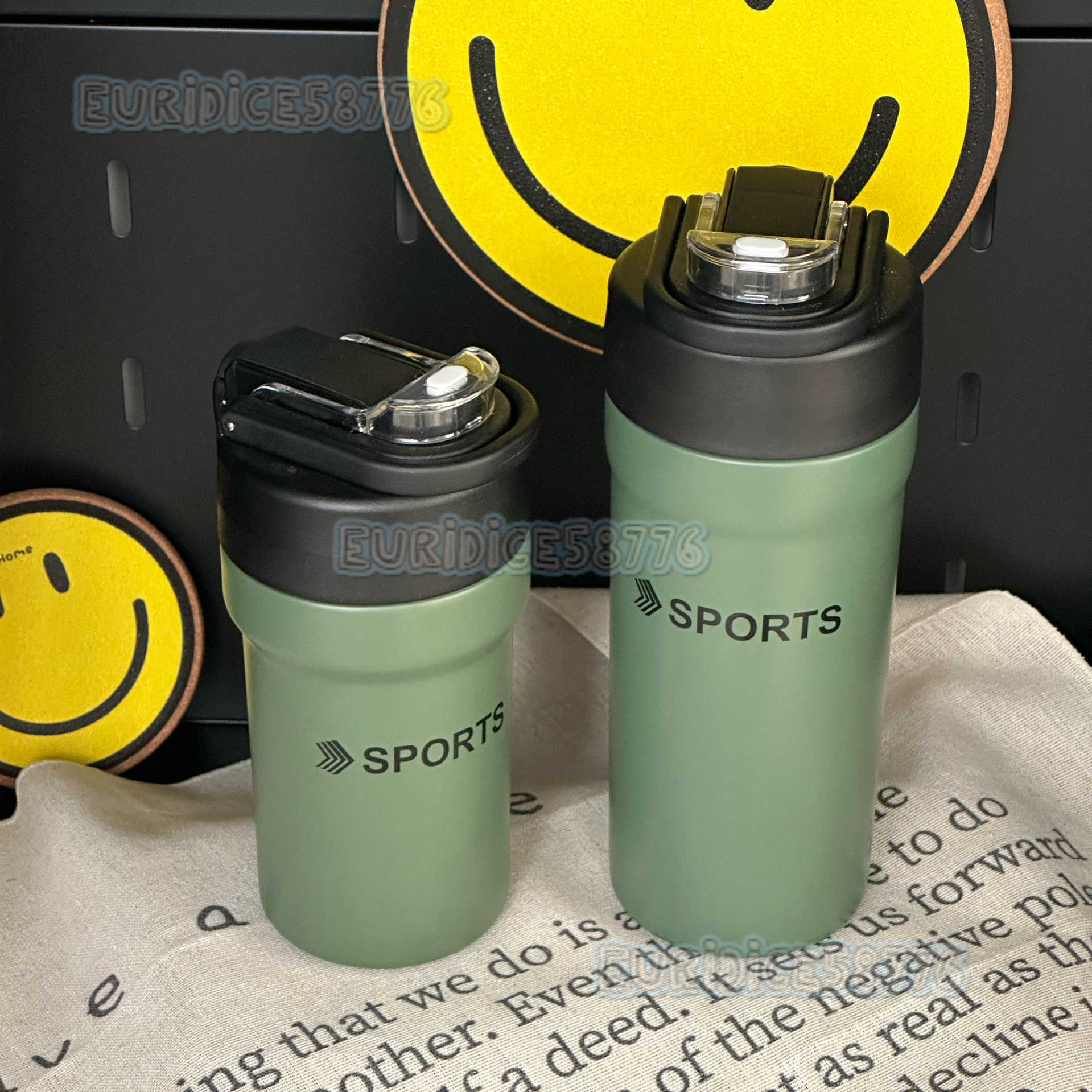 Coffee Thermos Convenient Female High Beauty Water Cup Design Sense Small Boys Double Drink Portable Cup Outdoor with Straw H250911