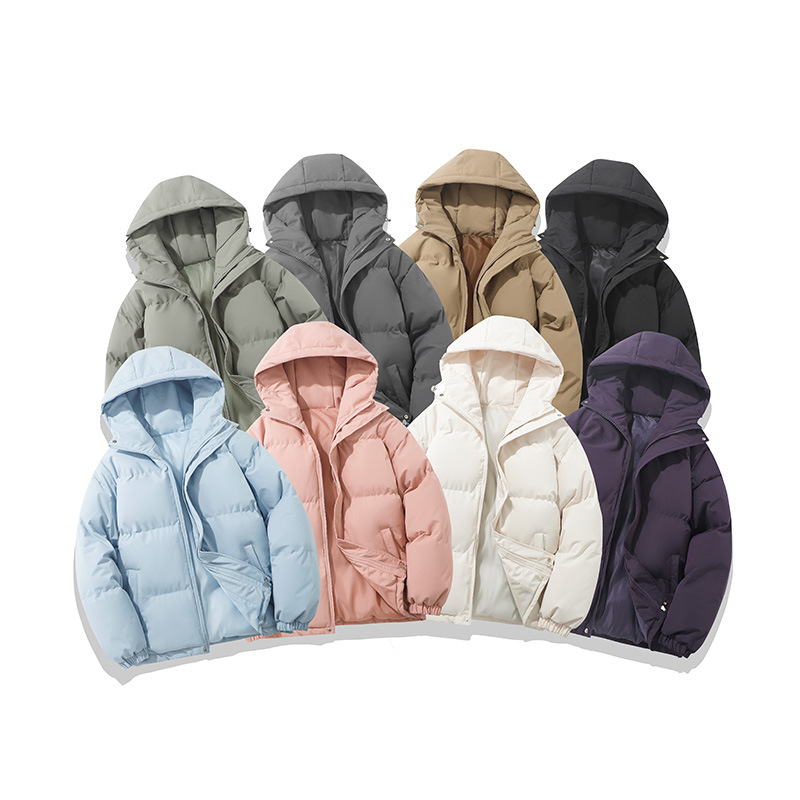 Windbreaker 2025 Couple Matching Solid Reversible Padded Jacket, Unisex Winter Coat with Stand Collar European code: S-5XL