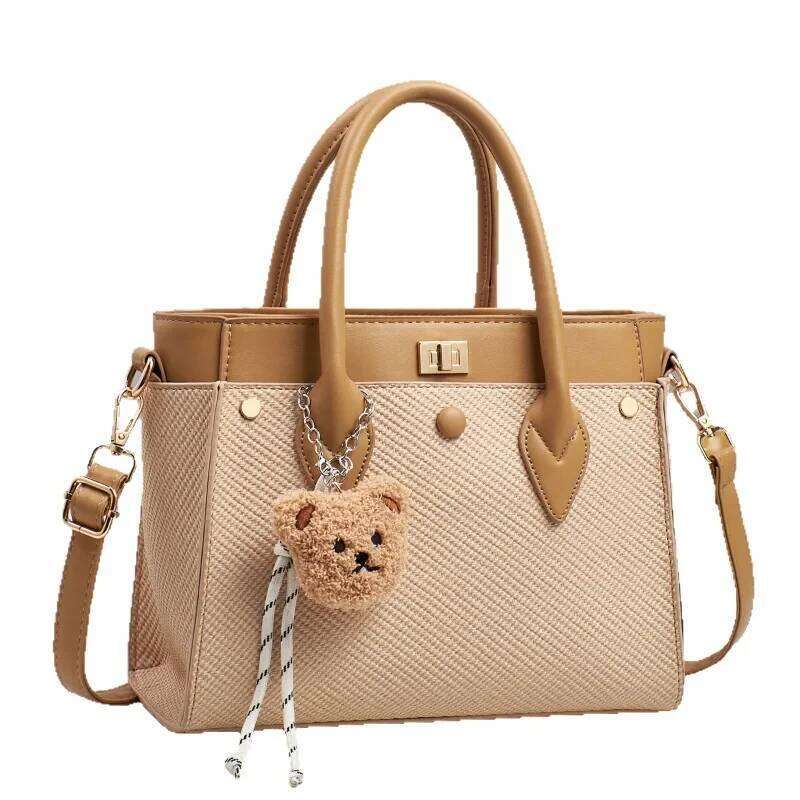 Trendy Women S Large Square Tote Soft Pebbled Leather Shoulder Crossbody Bag Fashionable Everyday Commuter Bag