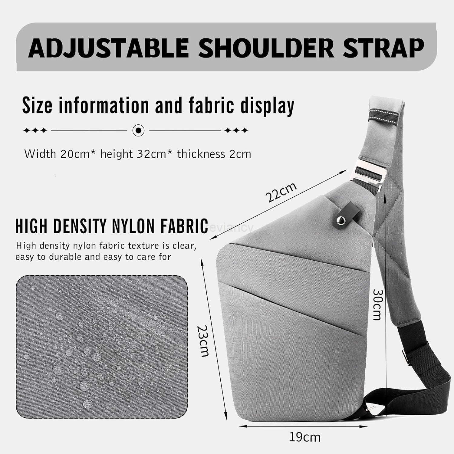Travel Anti Pickpocket Purses Slim Carry Crossbody Bag for Women Man Travel Safe WaterproofW250911
