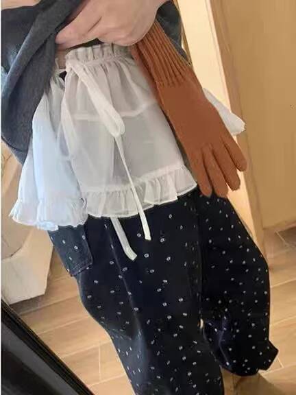 French Lace Ruffle Trim Belted Short Pencil Spring Layered Apron Curtain A- Line Fluffy Half-length Skirt Commute dongdumaoyi