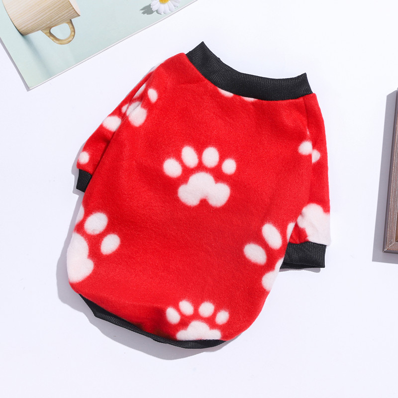 Fall and Winter Pet Bone Shape Reversible Fleece Cloth Costume Halloween Outfit for Dogs Outfit for Cats