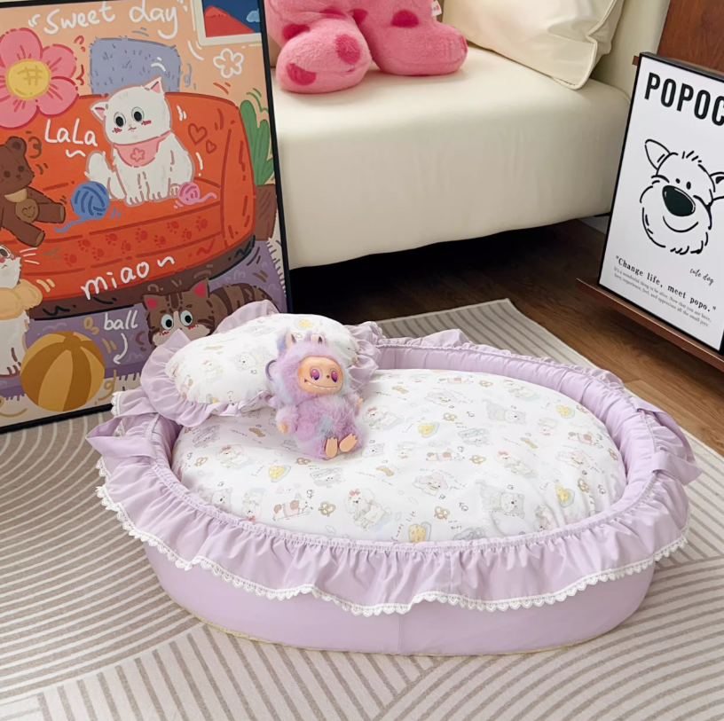 Premium Hypoallergenic Canine/Kitten Sleeping Pad with Removable Cover