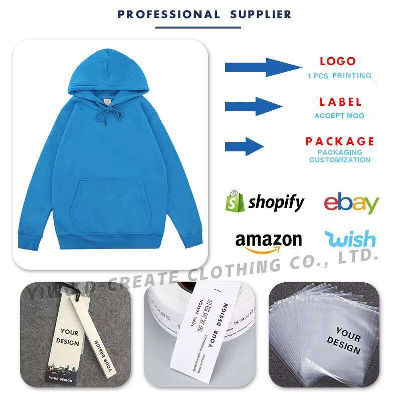 High Quality 350g Polyester Cotton Sports Streetwear Pullover Blank Men's Hoodie With Logo
