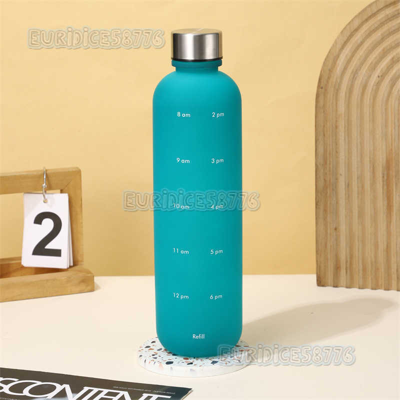 Gradient Color Plastic Small Mouth Bottle Outdoor Large Capacity Space Cup Frosted Sports Portable Water Bottle New Simple Design H250911
