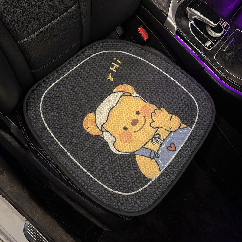 Car Seat Cushion AllSeason Cute Seat Cushion Summer Breathable Cool Cushion Seat Cover HalfPack Single Rear Seat Cover for Women 250910