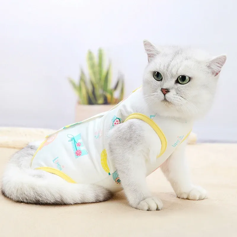 Pet Cat Clothes Dress Cat Retrieve After Surgery Clothing Pet Wound Anti-mite Sterilization Pet Supplies Surgical Recovery