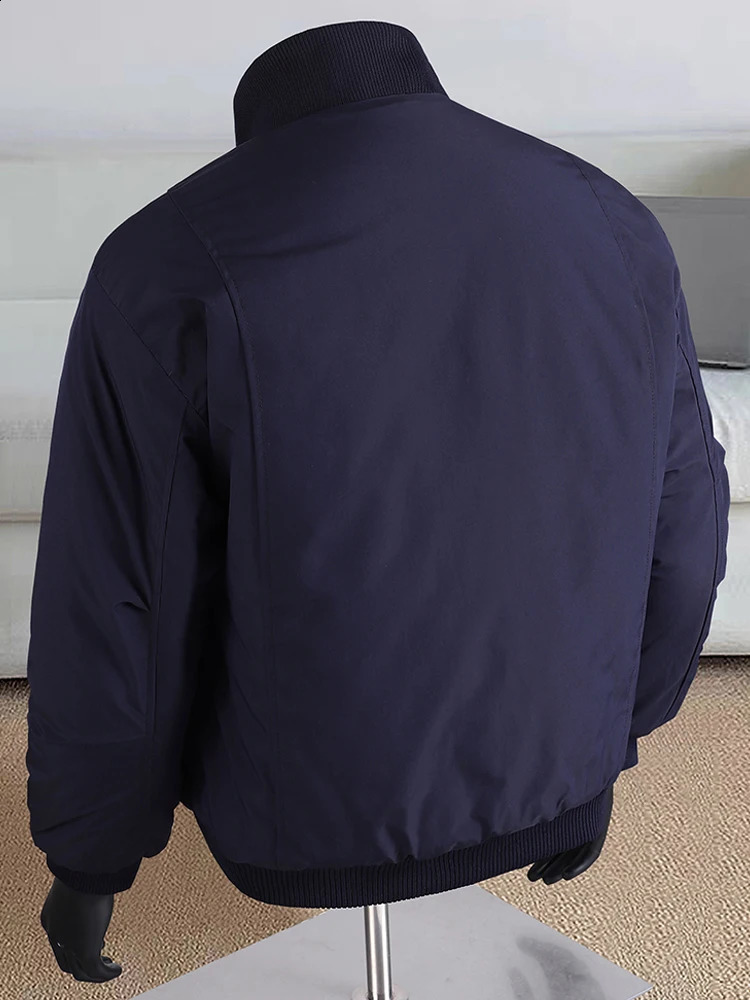 Mens Jacket Warm Winter Bomber Thick Outdoor Windproof Puffer Coat Solid Color Parkas Casual Cottonpadded Outwear 250911