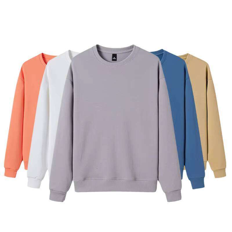 Unisex Cotton 360 Gsm Oversized Embroidered Round Neck Blank Men's Sweatshirt