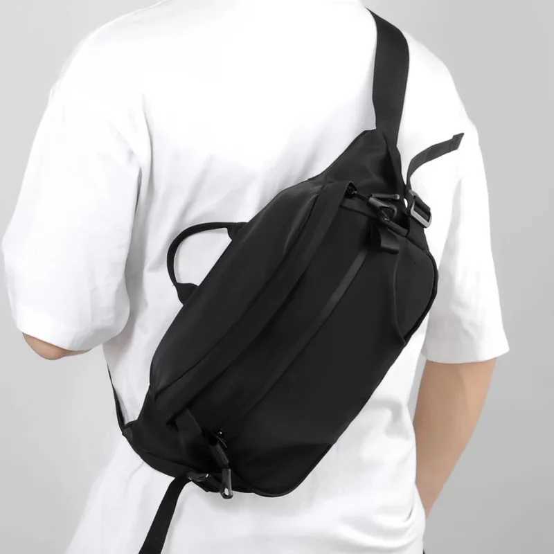 Men multifunctional laptop waist packs trendy computer messenger bag men Sports chest bag large capacity diagonal shoulder bag Z250911