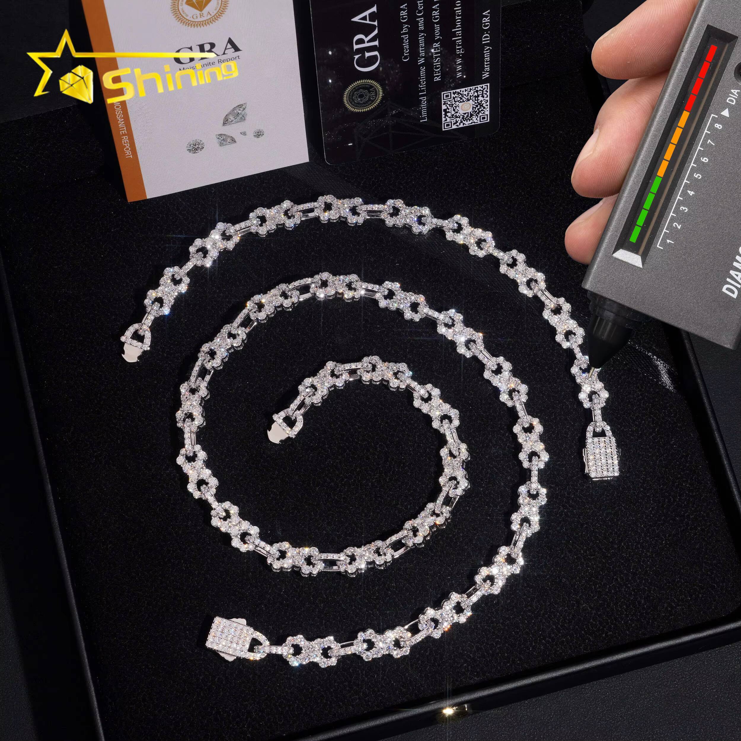 Infinity Design Moissanite Necklace Luxury Fine Jewelry Gold Plated 925 Sterling Silver Pass DiamondTest Moissanite Small Chains
