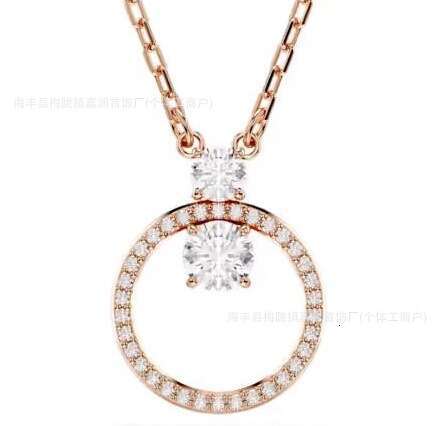 Shijia Constella Circle Round Full Dia Necklace Water Drop Earrings for Women Light High-end Exquisite Jewelry