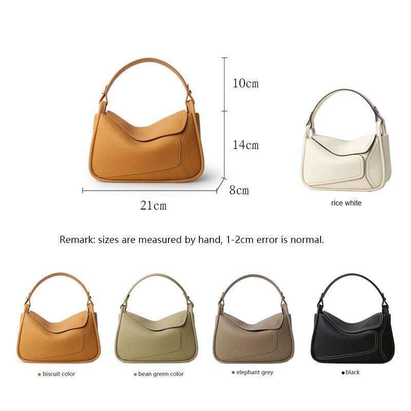Famicare Women Handbag Cowhide Real Leather Small Lady Shoulder Female Lunch Bag Geometric Design Crossbody Messenger New 250805 250805